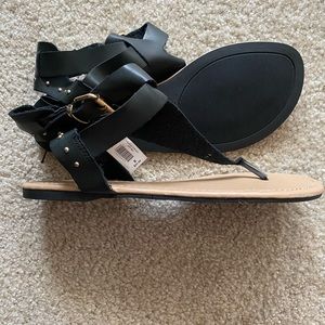 Torrid black sandals 8W